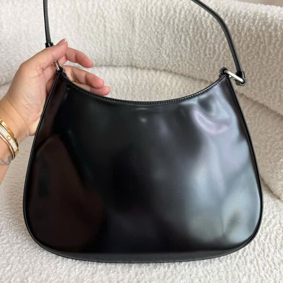 ❌SOLD❌ Prada Cleo Brushed Leather Shoulder Bag Black - Picture 9 of 16